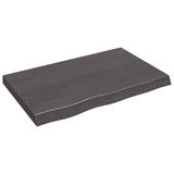 NNEVL Bathroom Countertop Dark Grey 80x50x6 cm Treated Solid Wood