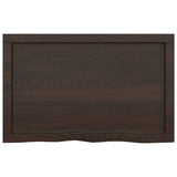 NNEVL Bathroom Countertop Dark Grey 80x50x6 cm Treated Solid Wood