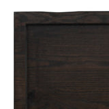 NNEVL Bathroom Countertop Dark Grey 80x50x6 cm Treated Solid Wood