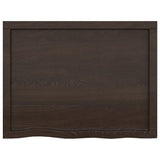 NNEVL Bathroom Countertop Dark Grey 80x60x4 cm Treated Solid Wood