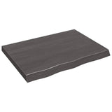 NNEVL Bathroom Countertop Dark Grey 80x60x6 cm Treated Solid Wood