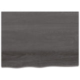 NNEVL Bathroom Countertop Dark Grey 80x60x6 cm Treated Solid Wood