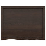 NNEVL Bathroom Countertop Dark Grey 80x60x6 cm Treated Solid Wood