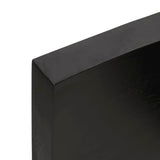 NNEVL Bathroom Countertop Dark Grey 80x60x6 cm Treated Solid Wood