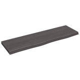 NNEVL Bathroom Countertop Dark Grey 100x30x4 cm Treated Solid Wood