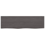 NNEVL Bathroom Countertop Dark Grey 100x30x4 cm Treated Solid Wood