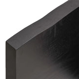 NNEVL Bathroom Countertop Dark Grey 100x30x4 cm Treated Solid Wood