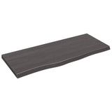 NNEVL Bathroom Countertop Dark Grey 100x40x4 cm Treated Solid Wood