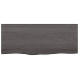 NNEVL Bathroom Countertop Dark Grey 100x40x4 cm Treated Solid Wood