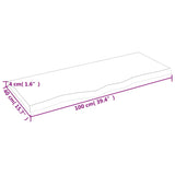 NNEVL Bathroom Countertop Dark Grey 100x40x4 cm Treated Solid Wood