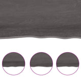 NNEVL Bathroom Countertop Dark Grey 100x50x2 cm Treated Solid Wood
