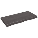 NNEVL Bathroom Countertop Dark Grey 100x50x6 cm Treated Solid Wood