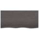 NNEVL Bathroom Countertop Dark Grey 100x50x6 cm Treated Solid Wood