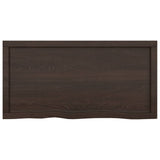 NNEVL Bathroom Countertop Dark Grey 100x50x6 cm Treated Solid Wood