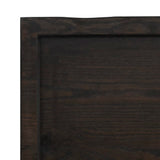 NNEVL Bathroom Countertop Dark Grey 100x50x6 cm Treated Solid Wood