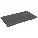 NNEVL Bathroom Countertop Dark Grey 100x60x4 cm Treated Solid Wood