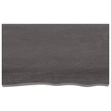 NNEVL Bathroom Countertop Dark Grey 100x60x4 cm Treated Solid Wood