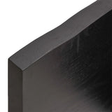 NNEVL Bathroom Countertop Dark Grey 100x60x4 cm Treated Solid Wood