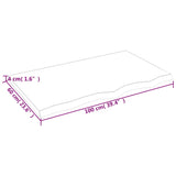 NNEVL Bathroom Countertop Dark Grey 100x60x4 cm Treated Solid Wood