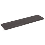 NNEVL Bathroom Countertop Dark Grey 120x30x4 cm Treated Solid Wood