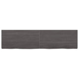 NNEVL Bathroom Countertop Dark Grey 120x30x4 cm Treated Solid Wood