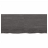 NNEVL Bathroom Countertop Dark Grey 120x50x6 cm Treated Solid Wood