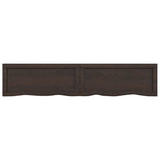 NNEVL Bathroom Countertop Dark Grey 140x30x4 cm Treated Solid Wood