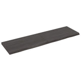 NNEVL Bathroom Countertop Dark Grey 140x40x4 cm Treated Solid Wood