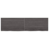 NNEVL Bathroom Countertop Dark Grey 140x40x4 cm Treated Solid Wood