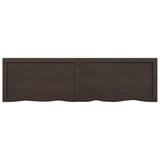 NNEVL Bathroom Countertop Dark Grey 140x40x4 cm Treated Solid Wood