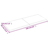 NNEVL Bathroom Countertop Dark Grey 160x60x4 cm Treated Solid Wood