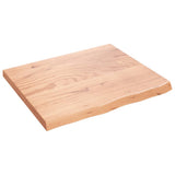 NNEVL Table Top Light Brown 60x50x4 cm Treated Solid Wood Oak