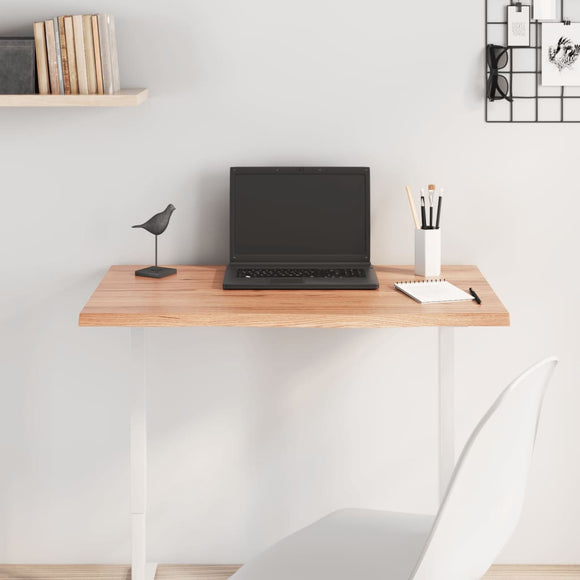 NNEVL Table Top Light Brown 80x60x2 cm Treated Solid Wood Oak