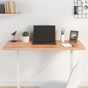 NNEVL Table Top Light Brown 100x50x2 cm Treated Solid Wood Oak
