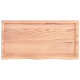 NNEVL Table Top Light Brown 100x50x6 cm Treated Solid Wood Oak