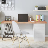 NNEVL Table Top Light Brown 160x40x4 cm Treated Solid Wood Oak