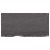 NNEVL Table Top Dark Grey 80x40x2 cm Treated Solid Wood Oak