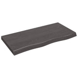 NNEVL Table Top Dark Grey 100x50x6 cm Treated Solid Wood Oak