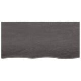 NNEVL Table Top Dark Grey 100x50x6 cm Treated Solid Wood Oak