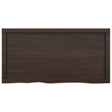 NNEVL Table Top Dark Grey 100x50x6 cm Treated Solid Wood Oak