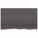 NNEVL Table Top Dark Grey 100x60x4 cm Treated Solid Wood Oak