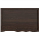 NNEVL Table Top Dark Grey 100x60x4 cm Treated Solid Wood Oak