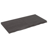 NNEVL Table Top Dark Grey 120x60x6 cm Treated Solid Wood Oak