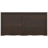 NNEVL Table Top Dark Grey 120x60x6 cm Treated Solid Wood Oak