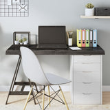 NNEVL Table Top Dark Grey 120x60x6 cm Treated Solid Wood Oak