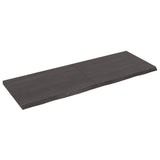 NNEVL Table Top Dark Grey 140x50x4 cm Treated Solid Wood Oak