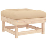 NNEVL 7 Piece Garden Lounge Set with Cushions Solid Wood