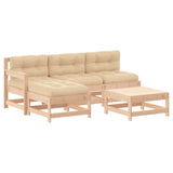 NNEVL 5 Piece Garden Lounge Set with Cushions Solid Wood