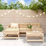 NNEVL 5 Piece Garden Lounge Set with Cushions Solid Wood