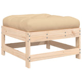 NNEVL 10 Piece Garden Lounge Set with Cushions Solid Wood